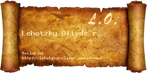 Lehotzky Olivér névjegykártya