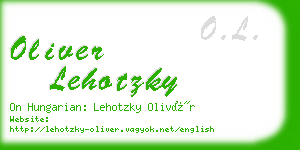oliver lehotzky business card